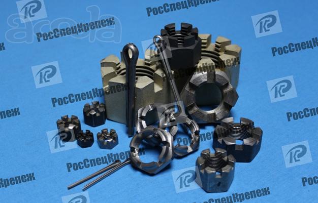 Корончатая гайка ГОСТ 5918-73, ГОСТ 5919-73 40Х 12Х18Н10Т 20Х13